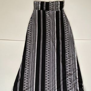 Black and White Maxi Skirt